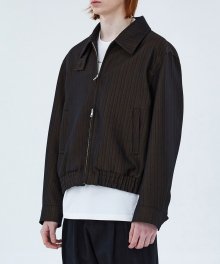 WOOL BLOUSON (WOOD BLACK)