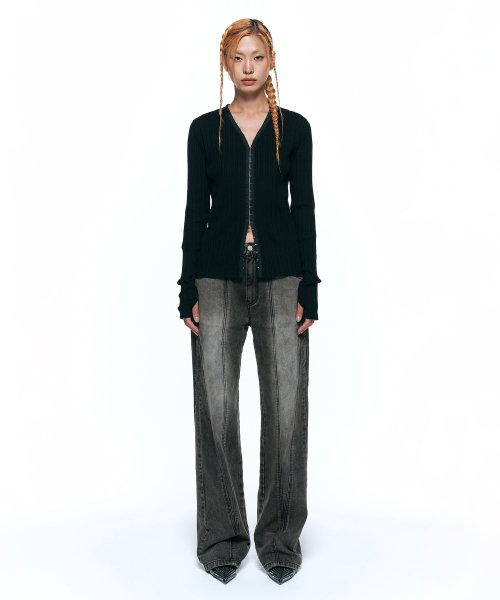 パンツ Tassel divide denim BLACK  INSILENCE パンツ Tassel divide denim BLACK INSILENCE MUSINSA