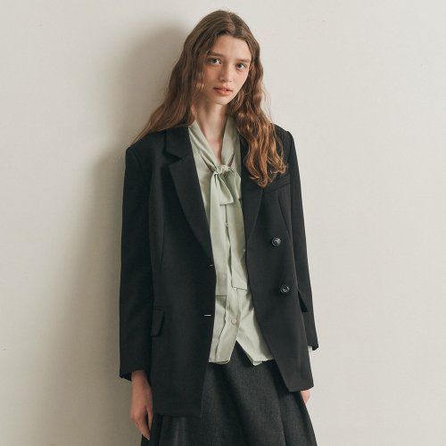 WD_Loose подгонка classic jacket_BLACK