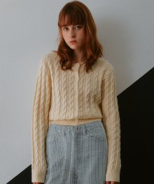 SOFT CABLE CARDIGAN IVORY