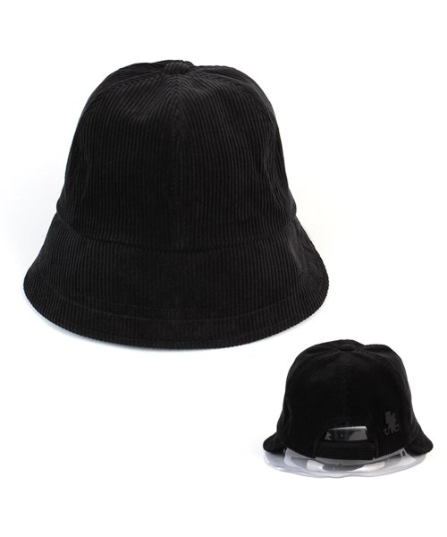 Black corduroy store bucket hat