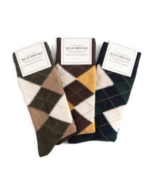 CL ARGYLE SOCKS SET (olive green/brown/navy)