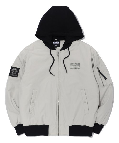 Стёганый пуховик MA-1 Grid Earth LIGHT BEIGE (MO1JU002-004)