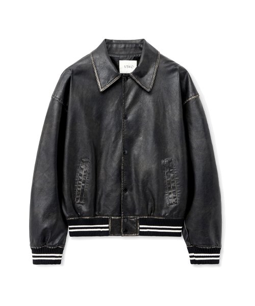 【LIDNM】VINTAGE WASHED LEATHER ZIP LIDNM / Llife ONLINE STORE / VINTAGE WASHED LEATHER ZIP