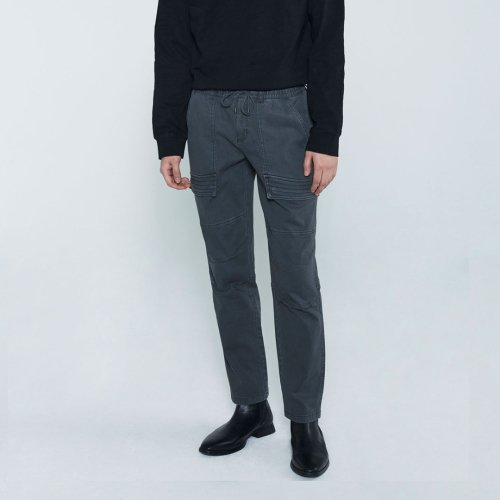 Мужские хлопковые карго-багги из добби ткани Charcoal Grey