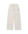 Signature relax wide pants - OAT MEAL
