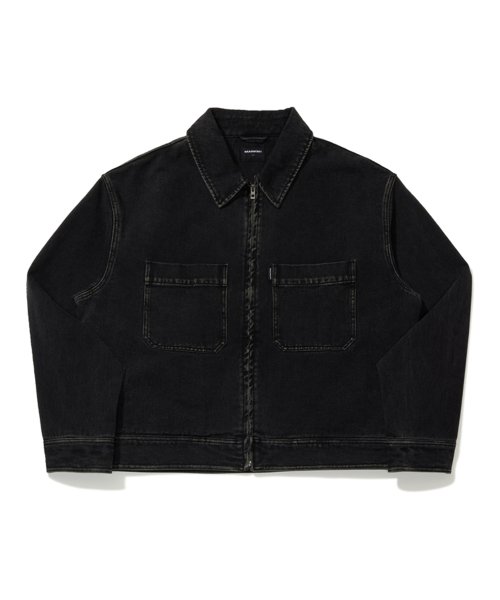 Black denim sales fleece jacket