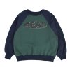 Vintage Logo Raglan Sweatshirts -[NAVY/GREEN]