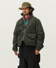 QUILTED UTILITY- FISHING CARDIGAN DARK OLIVE_FP4WJ41U