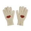 Heart Knit Gloves -[OATMEAL]