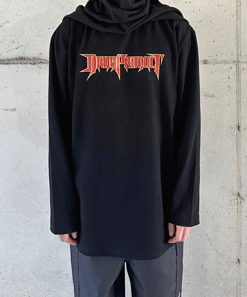 VINTAGE PRINTING LONG SLEEVE, BLACK