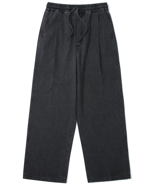 Свободные джинсы со складками M-LABEL LOOSE-FIT DENIM PINTUCK PANTS Black