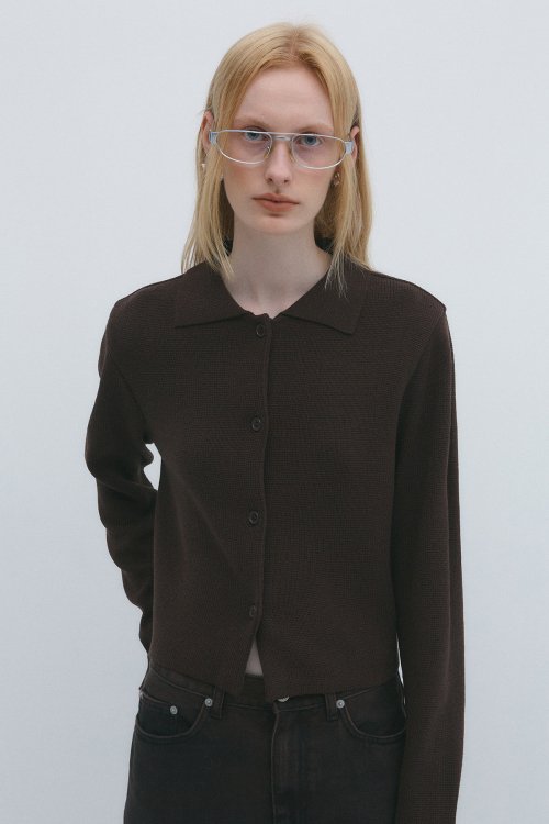 Кардиган с отложным воротником Brown