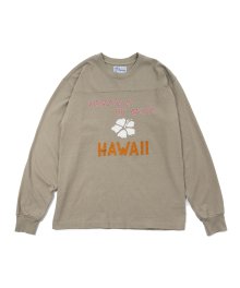 HAWAII APPLIQUE L/S TEE (HAZEL WOOD)