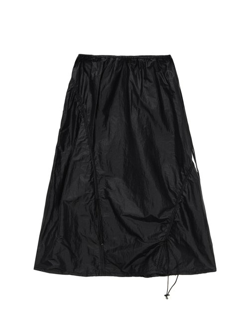 MUSINSA | MATIN KIM PUCKERING NYLON SKIRT IN BLACK