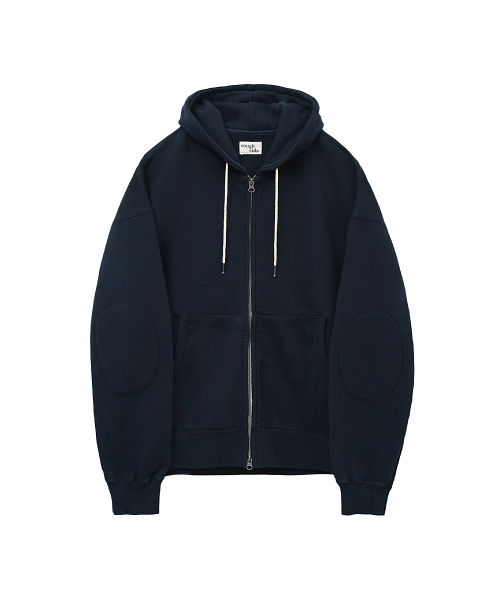 Oversized Zip Up Hoodie темно-синий