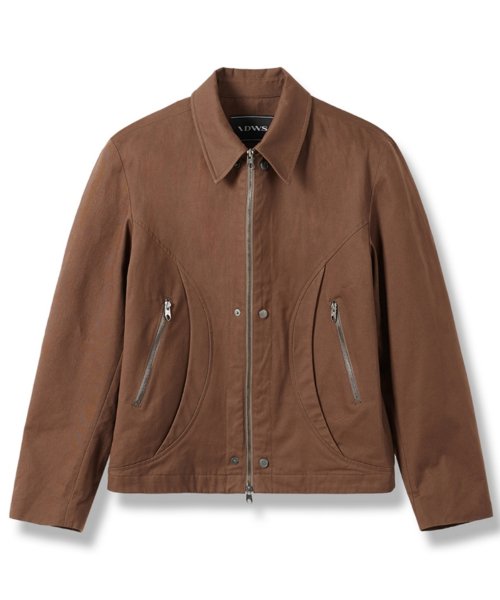 Muliti молния Up Mail жакет Brown