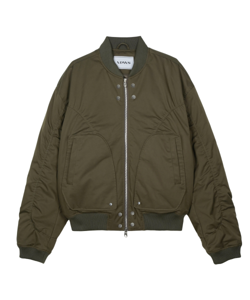 Circle Shirring Logo Ma-1 хаки