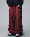 Incision Multi Cargo Sweat Pants - Red