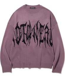 Wild Logo Knit Sweater - Purple