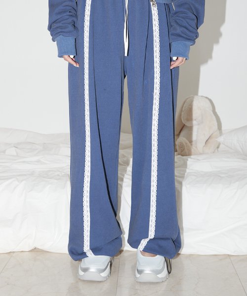 LACE PIGMENT PANTS (NAVY)