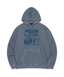 OVERDYED SOUND SYSTEM HOODIE blue