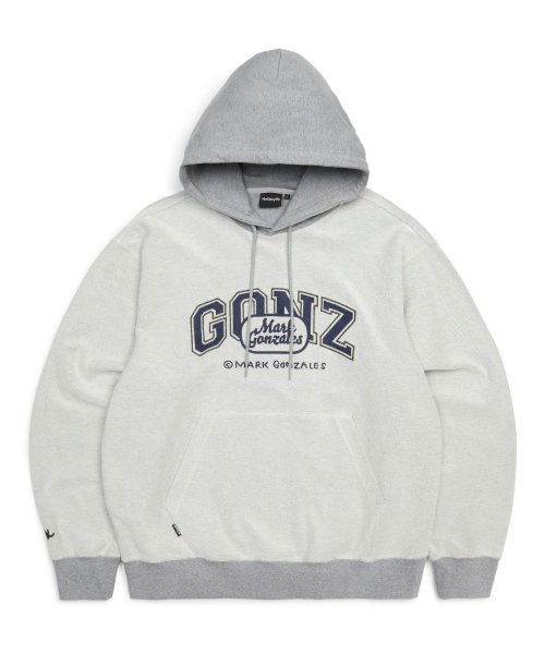 パーカー・フーディ Mark Gonzales GONZ VARSITY REVERSE SWEAT HOODIE Supreme Mark Gonzales Hoodie - Zip Up, Color Gray - Size XL