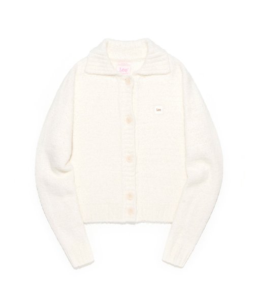 Женский кардиган букле с воротником (Ivory)