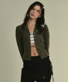 suede jacket (khaki)