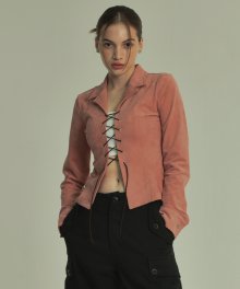 suede jacket (pink)