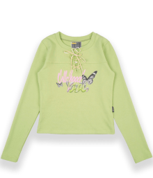 STRING TIE LONG SLEEVE_LIME