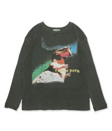 DINO WAFFLE LONG SLEEVE_CHARCOAL