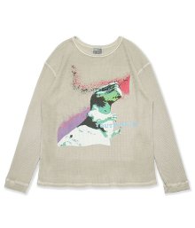 DINO WAFFLE LONG SLEEVE_BEIGE