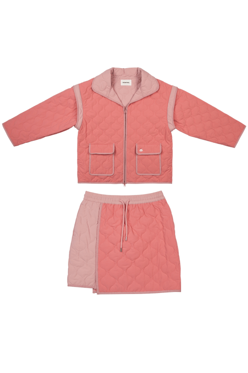 [SET] Стеганый костюм-трансформер (Pink)