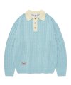 VSW Cable Polo Knit Sky Blue