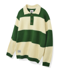 VSW Washable Stripe Polo Knit Green