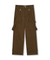 Billow Suspender Cargo Pants - BROWN
