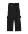 Billow Suspender Cargo Pants - BLACK