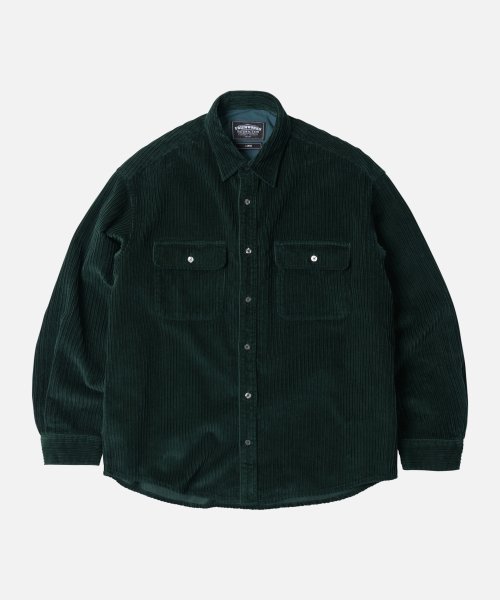 MUSINSA | FRIZMWORKS ALTERNATE CORDUROY SHIRT _ DARK GREEN