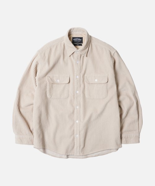 MUSINSA | フリズムワークス ALTERNATE CORDUROY SHIRT _ LIGHT BEIGE