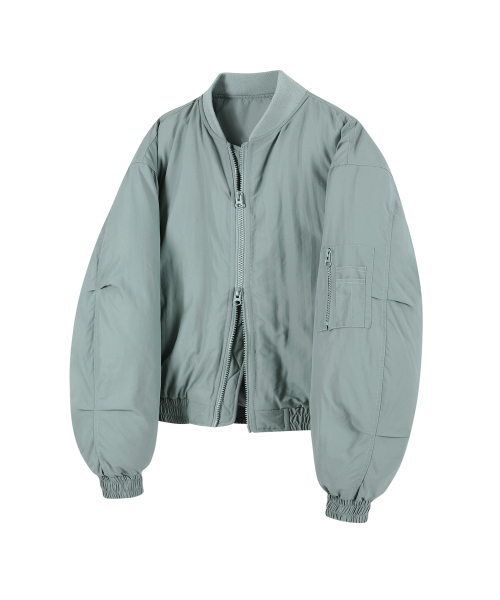 Короткий пуховик-бомбер ma-1 Mint (86-IRO300)