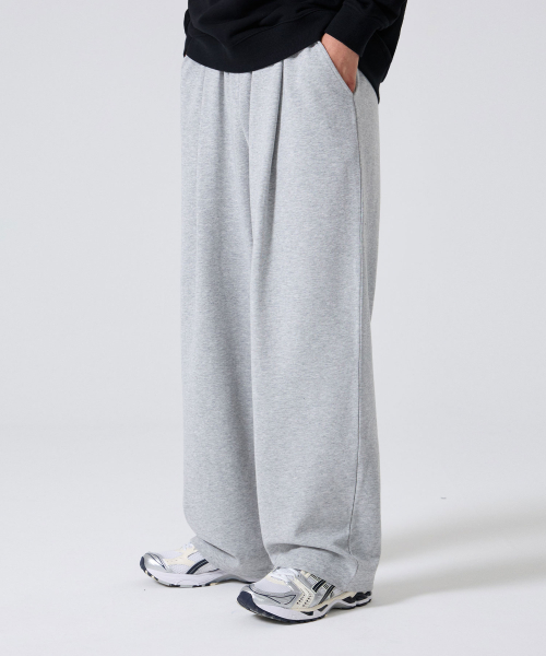 UNTRACE TUCK WIDE SWEAT PANTS AW23｜ファッション