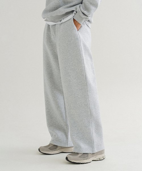 MUSINSA | アゲインストオールオズ Basic wide sweat pants – gray
