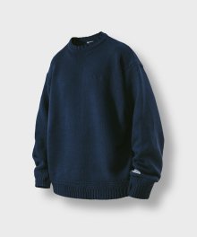 Round Heavy Sweater - Navy