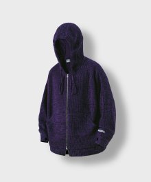 Flow Knit Hoodie Zip up - Purple