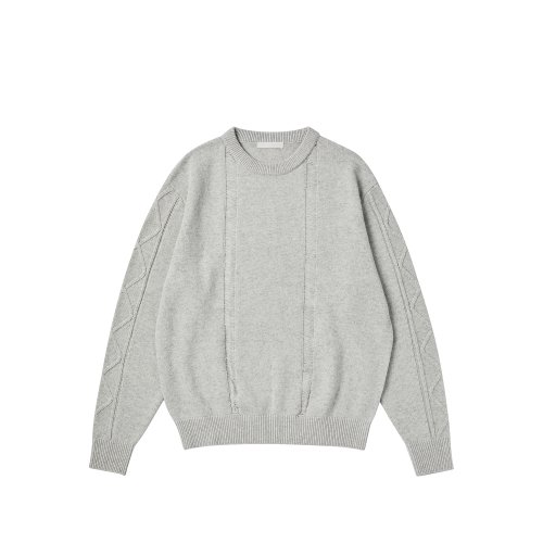 Рваный трикотажный свитер рыбака (Cloud Grey)