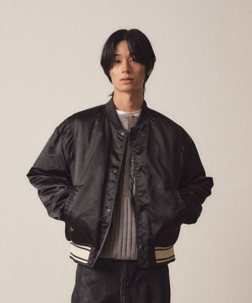 Satin Soft Glossy Varsity Jumper