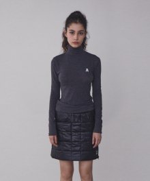RR HIGH NECK LONG SLEEVE TOP_CHARCOAL