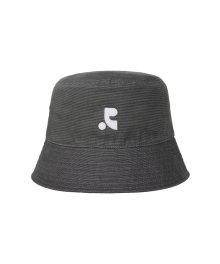 RR LOGO WASHED BUCKET HAT_CHARCOAL