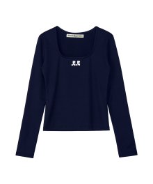RR SQUARE NECK LONG SLEEVE_NAVY